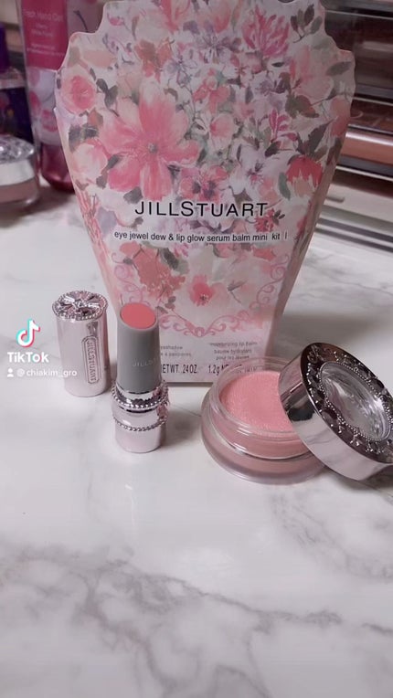 アイジュエルデュー&リップグロウ セラムバーム ミニ キット Ⅱ/JILL STUART/メイクアップキットの人気ショート動画