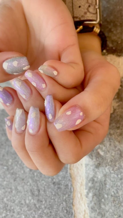 ジェルネイルユニコーン/セリア/ジェルネイルを使ったクチコミ(3枚目)