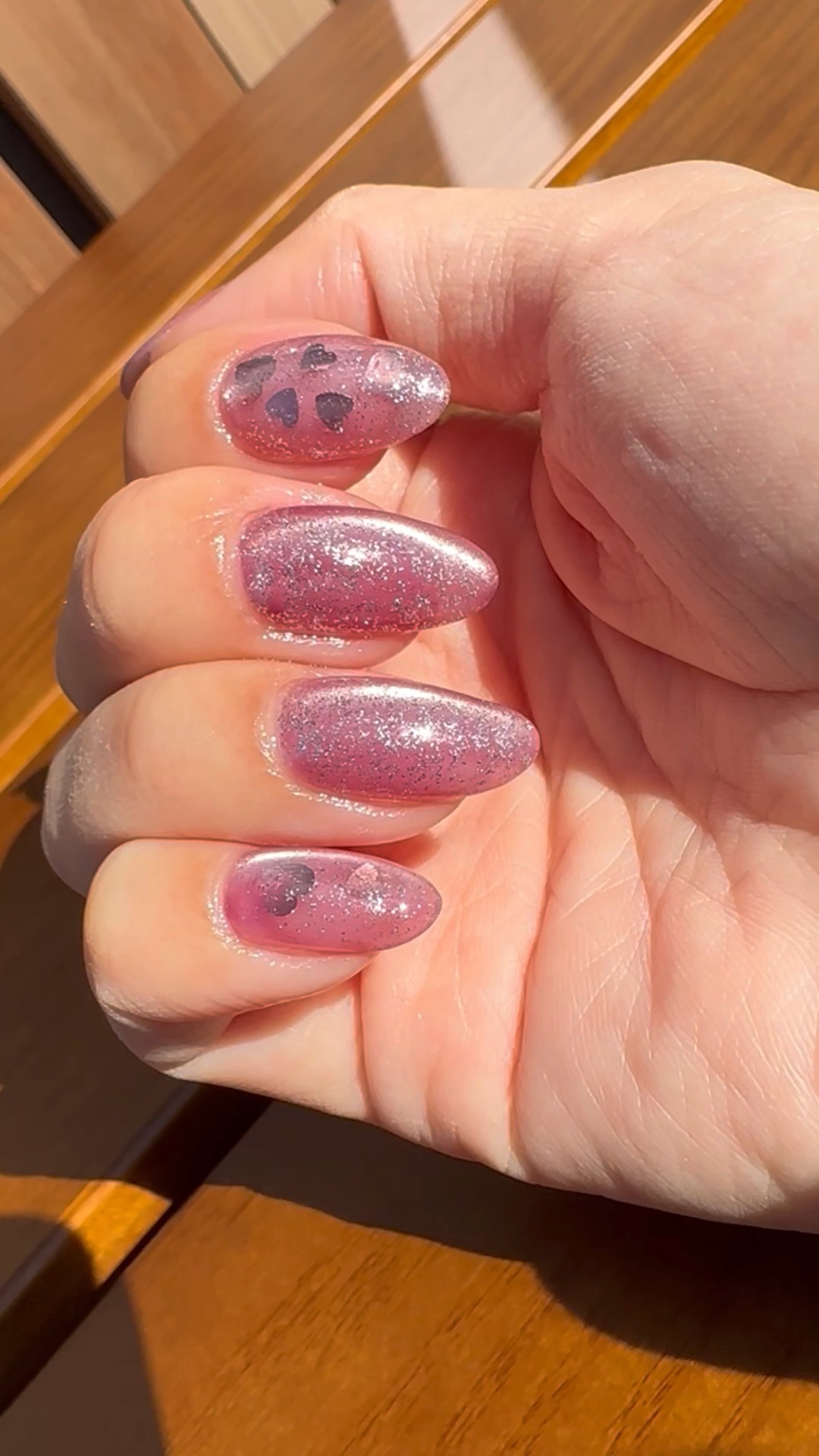 #バレンタインネイル,#マグネットネイル,#フラッシュネイル,#煌めく冬ネイルのネイルデザイン