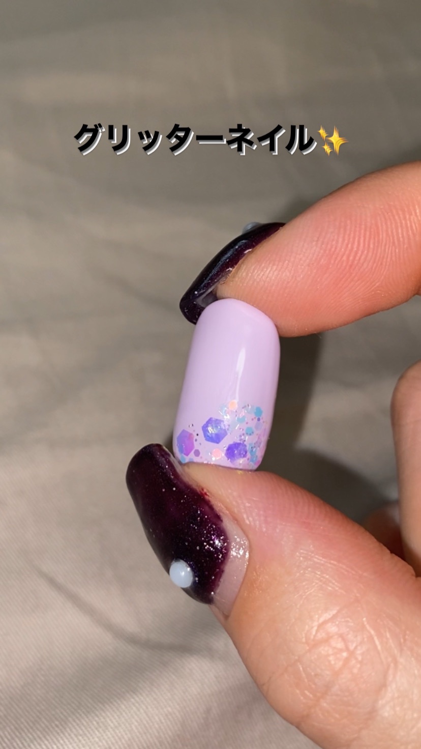 グリッター６個セット/DAISO/ネイルチップ・パーツの人気ショート動画
