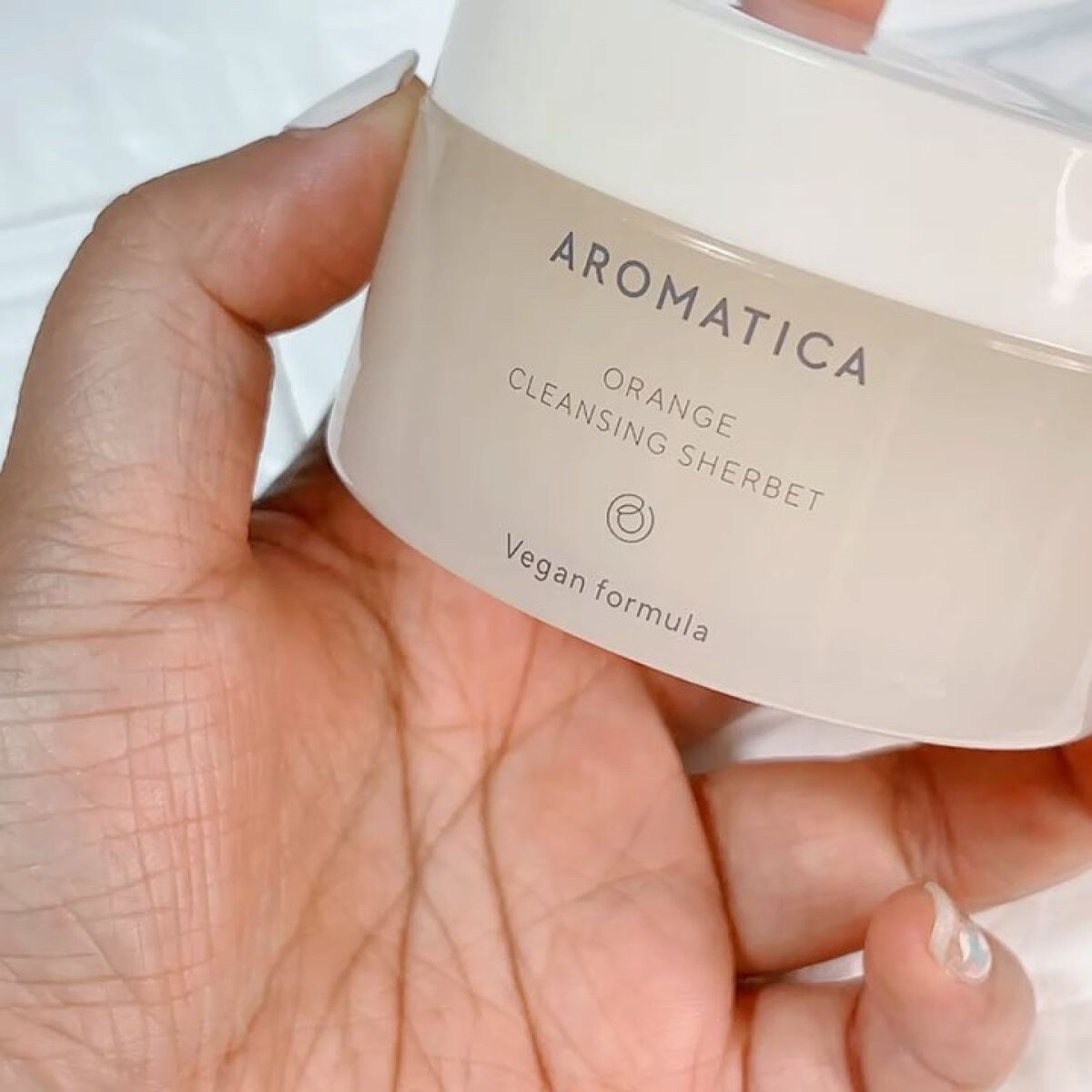 オレンジクレンジングシャーベット/AROMATICA/クレンジングバームを使ったクチコミ（3枚目）