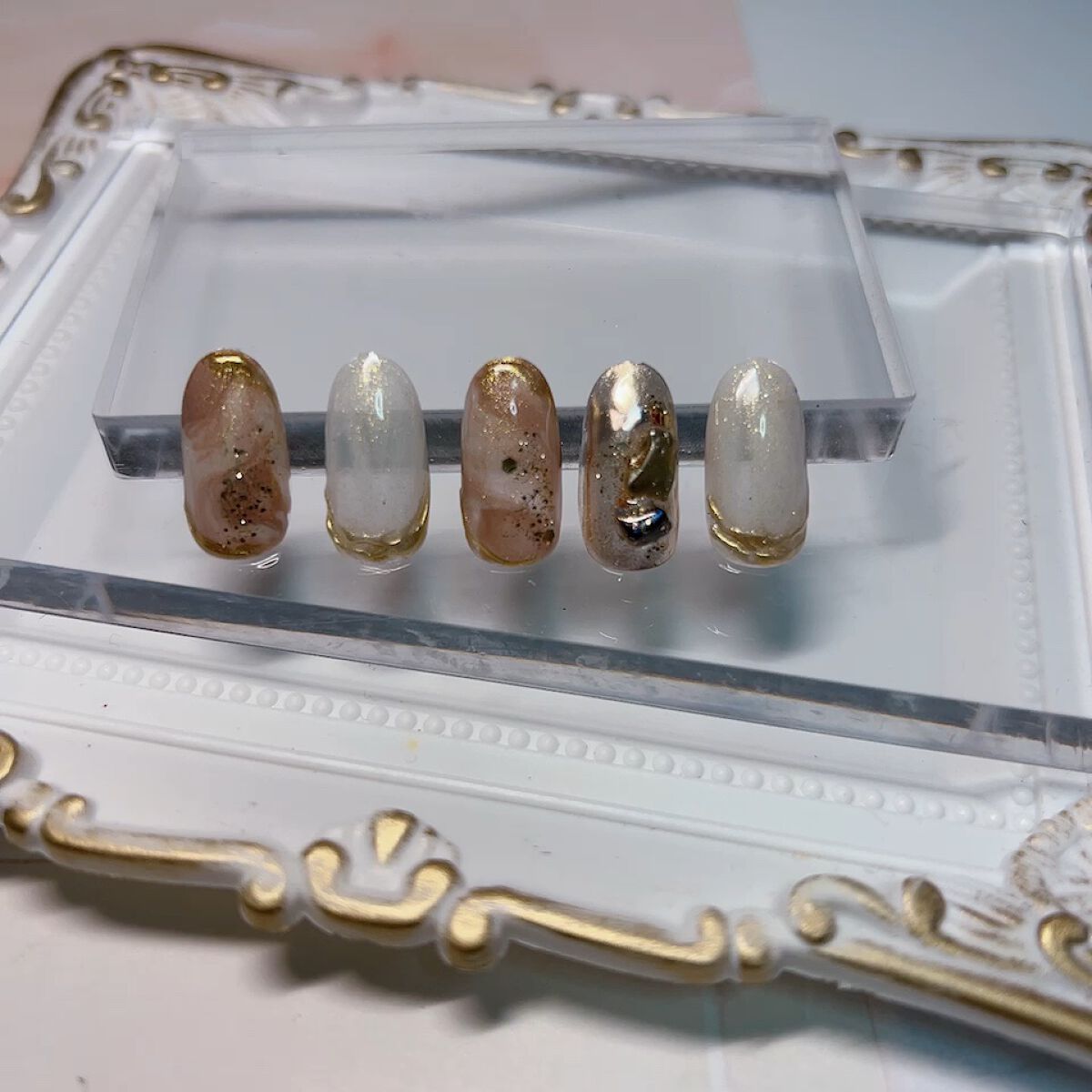 ジェルネイル（ライト対応）/セリア/ジェルネイルを使ったクチコミ（1枚目）