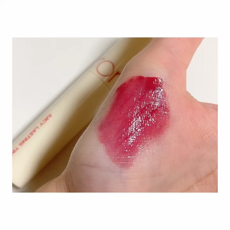 ジューシーラスティングティント 28 ベアフィグ(BARE FIG)/rom&nd/リップティントを使ったクチコミ（3枚目）