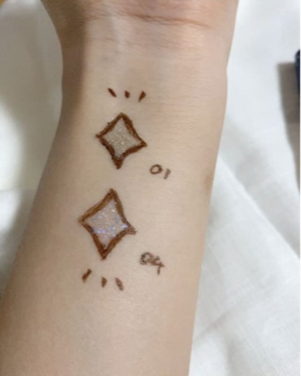 リキッド グリッター シャドウ/rom&nd/グリッターを使ったクチコミ(3枚目)