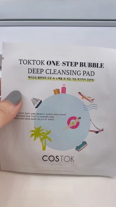 TOKTOK ONE-STEP BUBBLE DEEP CLEANSING PAD/COSTOK/クレンジングシートの人気ショート動画