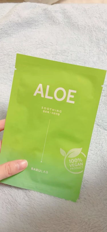 BARULAB クリーンビーガンマスクシリーズのクチコミ「BARULABのThe Clean Vegan Mask SeriesALOE💫

これは10.....」（1枚目）