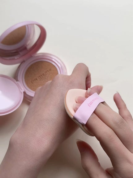 ワンダーベルベットラスティングクッション/i’m meme/クッションファンデーションを使ったクチコミ(3枚目)