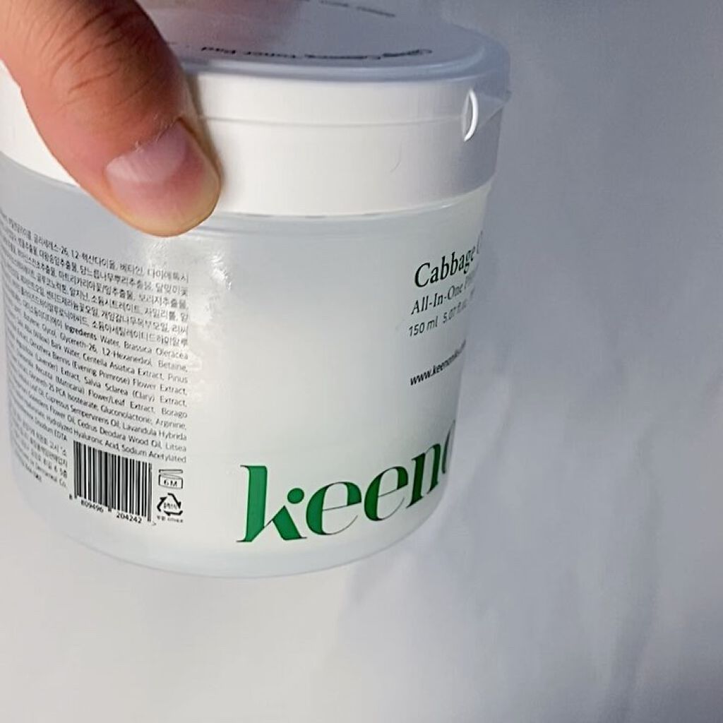 キャベツカーミングトナーパッド/keenoniks/トナーパッドの動画クチコミ5つ目