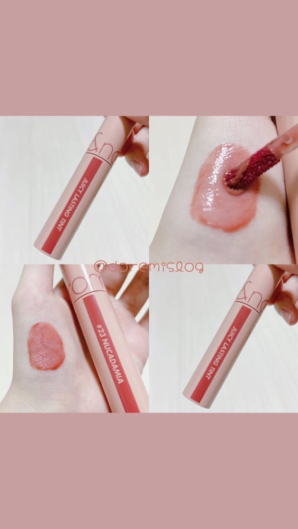 ジューシーラスティングティント/rom&nd/リップティントの人気ショート動画