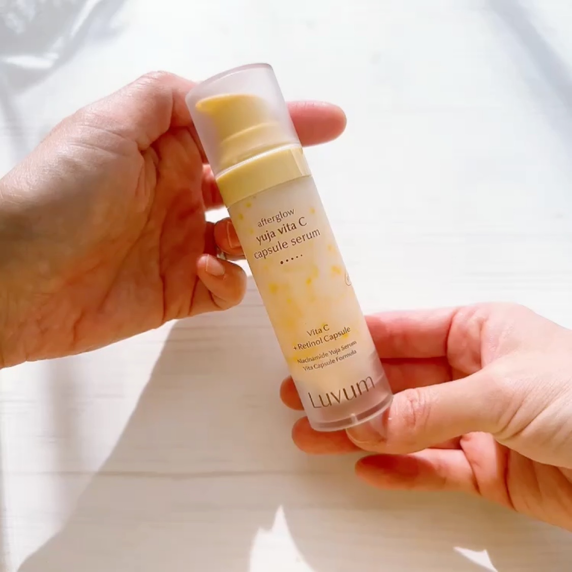 アフターグロウゆずビタCカプセルセラム/Luvum/ブースター・導入液を使ったクチコミ（3枚目）