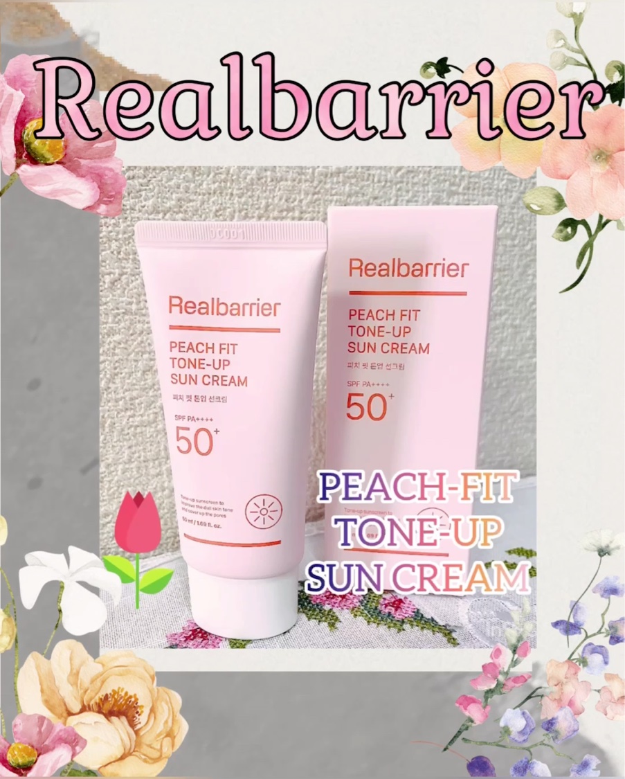 ピーチフィットトーンアップ日焼け止め/Real Barrier/日焼け止めクリームを使ったクチコミ（2枚目）