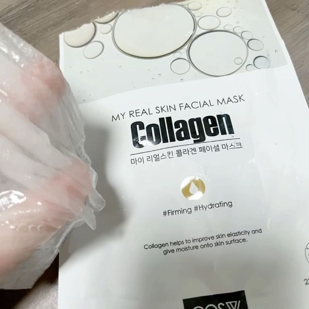 MY REAL SKIN FACIAL MASK  Collagen/COS.W/シートマスク・パックの動画クチコミ1つ目