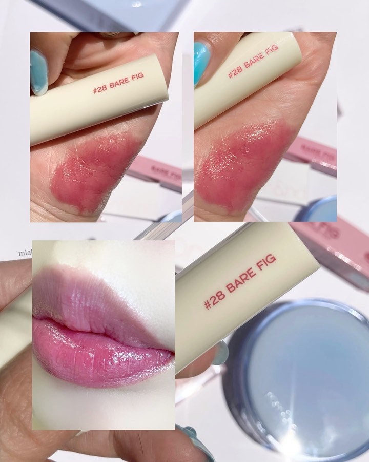 ジューシーラスティングティント 28 ベアフィグ(BARE FIG)/rom&nd/リップティントを使ったクチコミ（2枚目）