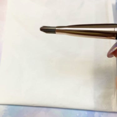 アイブロウブラシ 扇型 熊野筆/WHOMEE/メイクブラシを使ったクチコミ（4枚目）