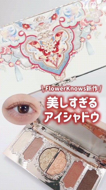 胡蝶雲肩6色アイシャドウパレット/FlowerKnows/アイシャドウパレットの人気ショート動画