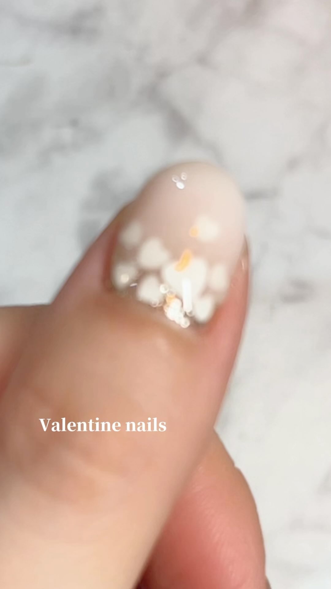#セルフネイル,#ホログラムネイル,#バレンタインネイル,#埋め込みネイルのネイルデザイン