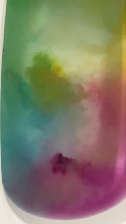 カラフル バスパレット レインボーミックス/まなぶろ/炭酸系入浴剤を使ったクチコミ(6枚目)