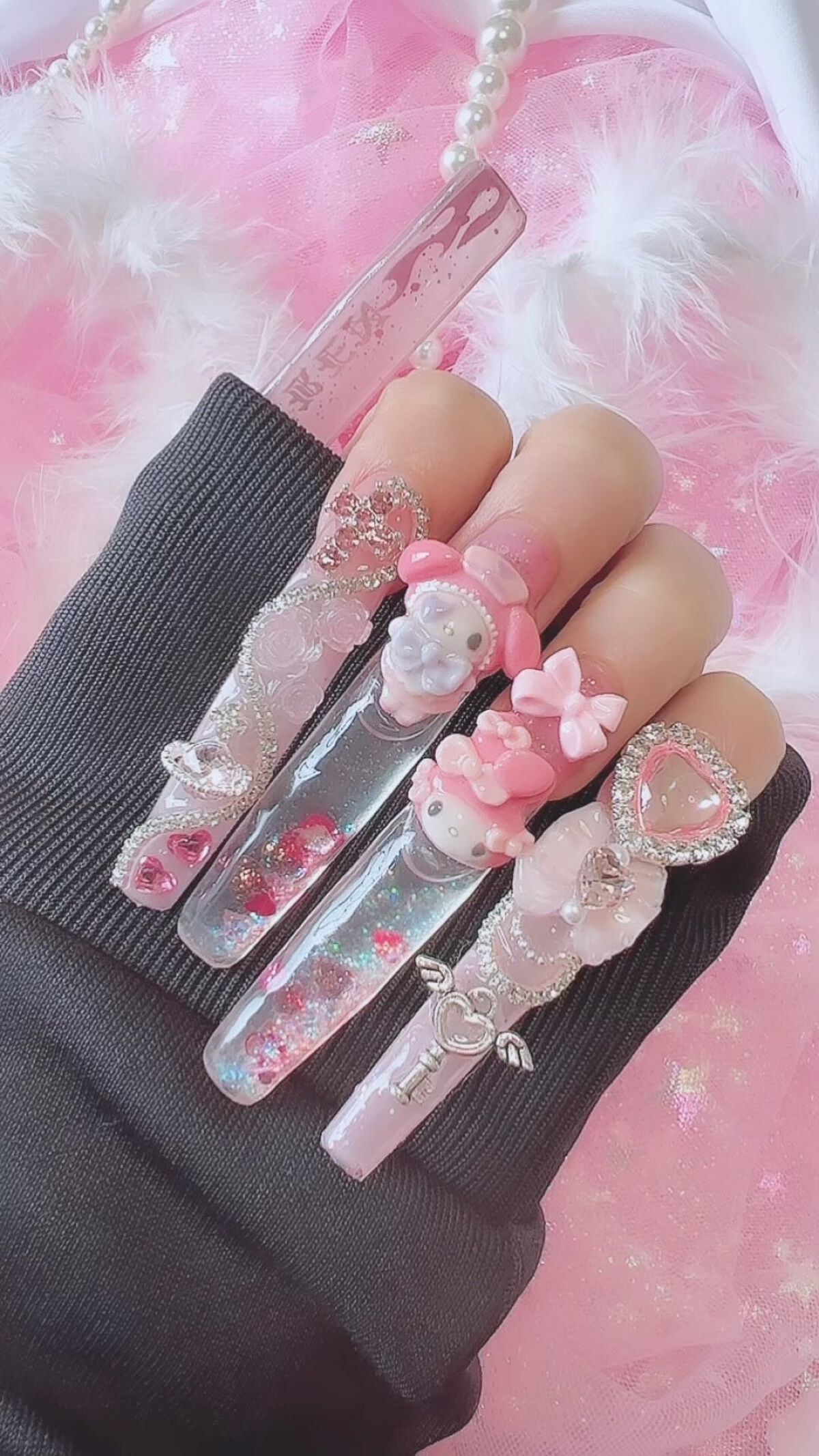 #アクアリウムネイル,#バブルネイル,#マイメロネイル,#ロングネイル,#痛ネイル,#キャラネイル,#3dネイル,#静岡痛ネイルのネイルデザイン