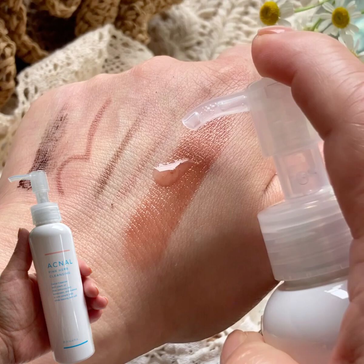 ピンクハーブクレンジング/ACNAL/オイルクレンジングを使ったクチコミ（3枚目）