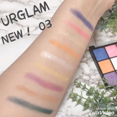 UR GLAM　BLOOMING EYE COLOR PALETTE/U R GLAM/パウダーアイシャドウを使ったクチコミ（2枚目）