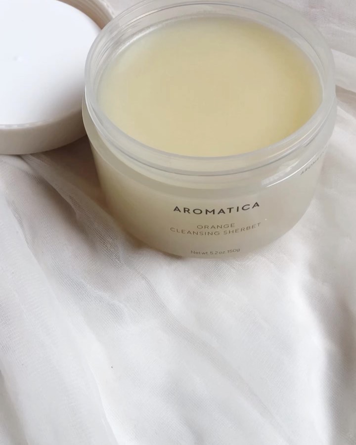 オレンジクレンジングシャーベット/AROMATICA/クレンジングバームを使ったクチコミ（3枚目）