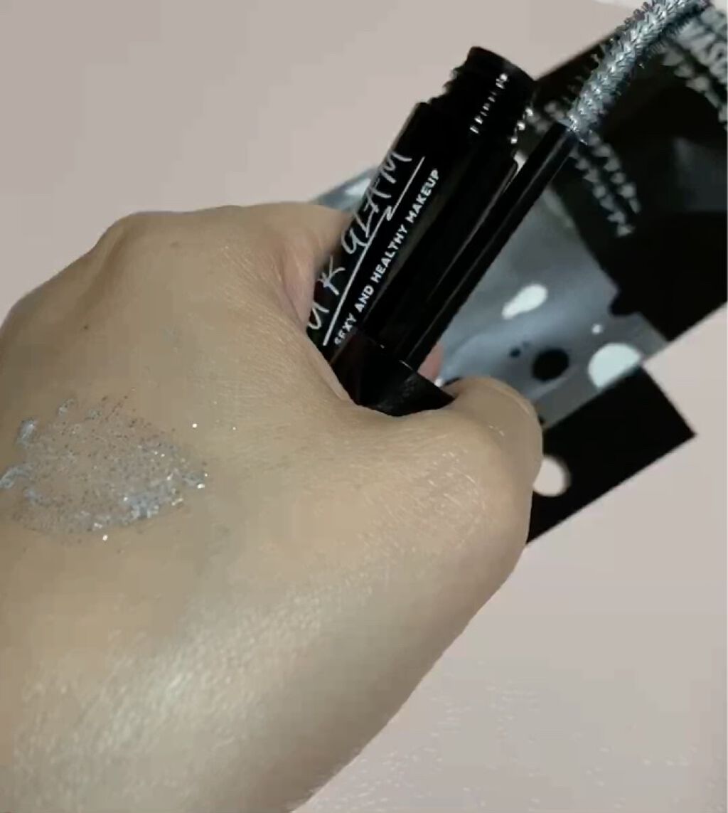 GLITTER MASCARA/U R GLAM/マスカラトップコートを使ったクチコミ（3枚目）
