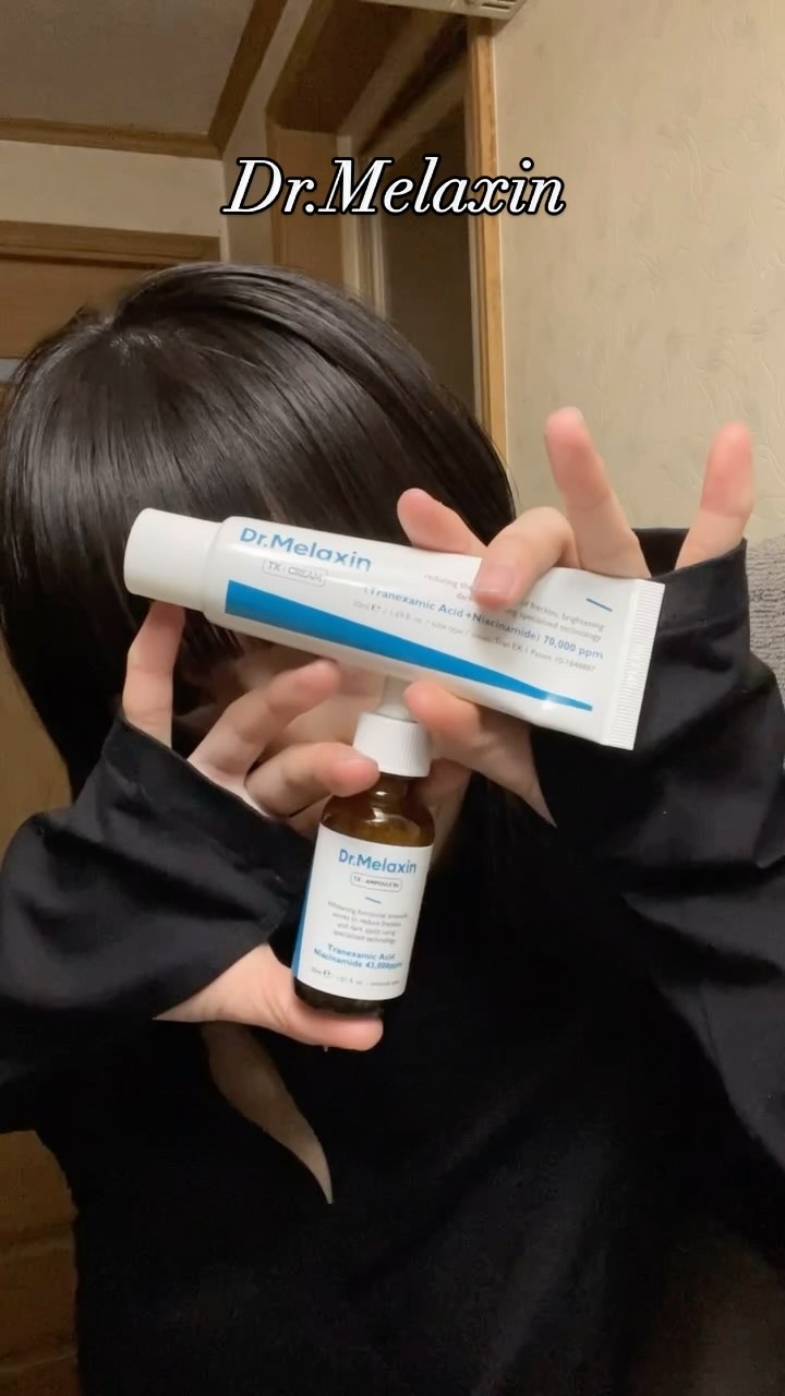 ・
Dr.Melaxin ( @dr.melaxin.jp )
TXアンプルRX＋TXクリーム
・
・
シミの飲む薬に使われる‘トラネキサム酸'成分をナノ化して、塗る化粧品に開発された
トラネキサム酸特許成分は10週間の使用で色素沈着37.
