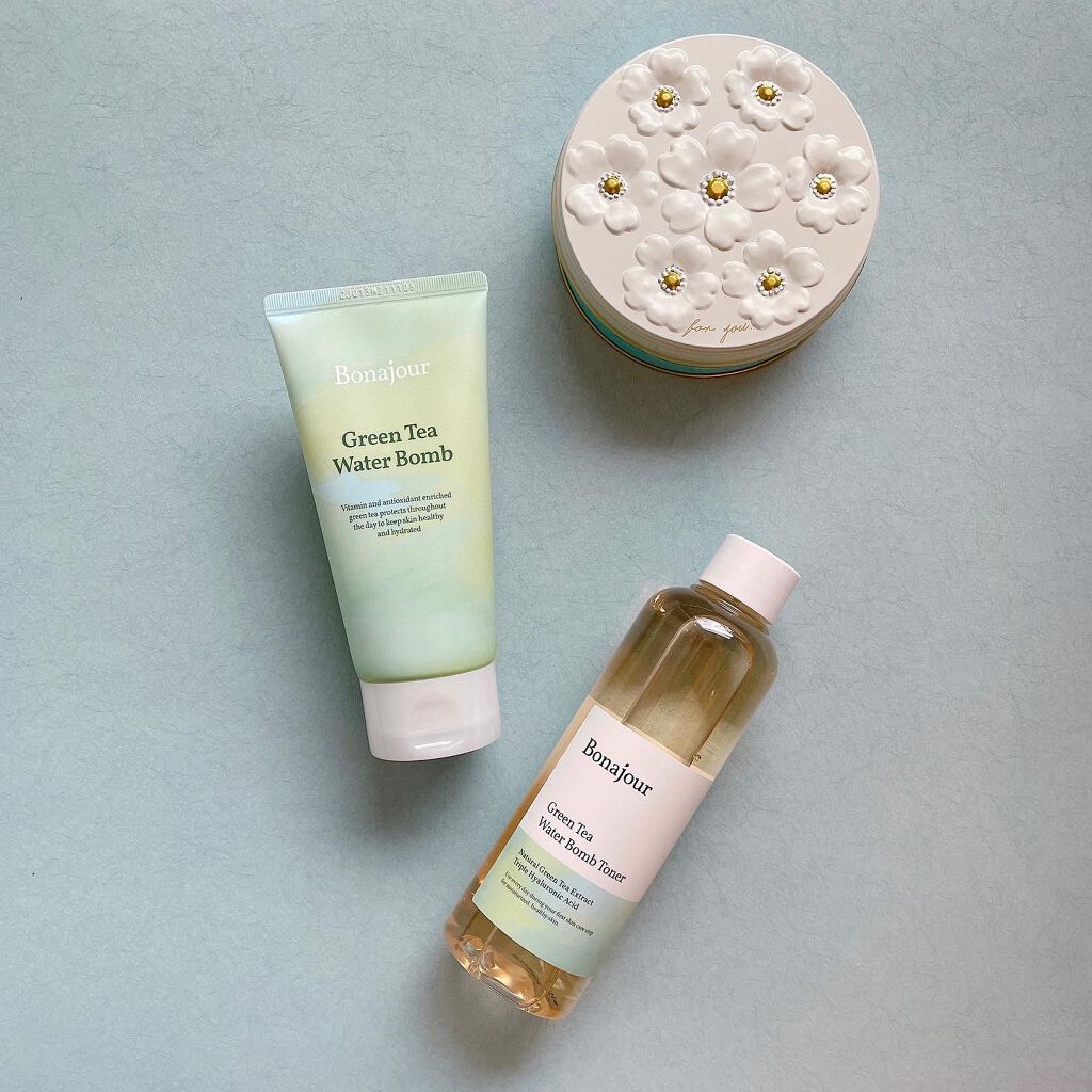 グリーンティーウォーターボム/Bonajour/フェイスクリームを使ったクチコミ（1枚目）