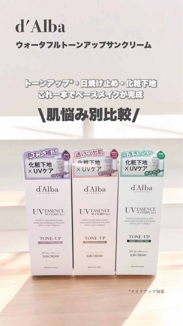 ダルバ ウォータフル エッセンス サンクリーム/ダルバ/日焼け止めクリームを使ったクチコミ（1枚目）