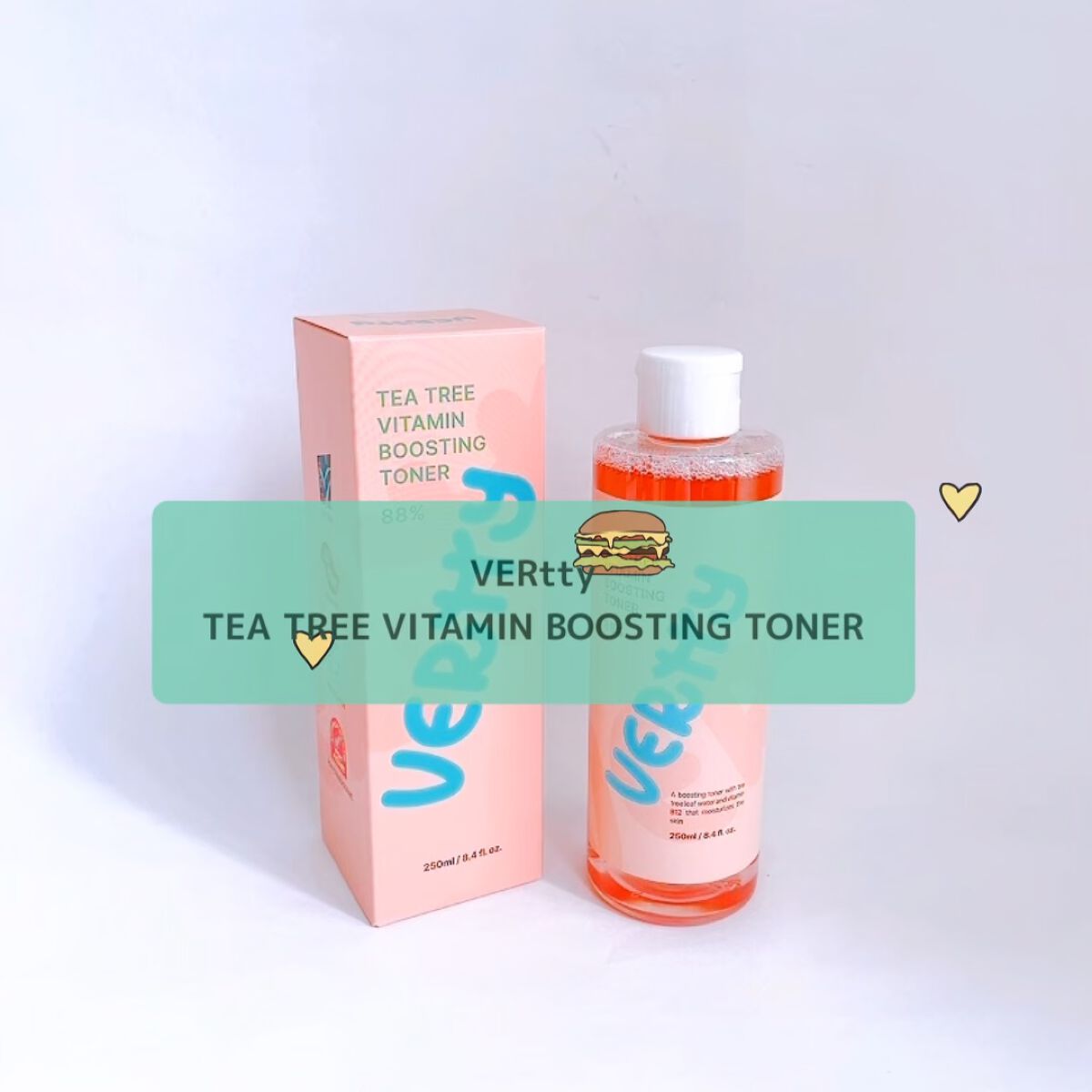 ティーツリー88%ビタミンブースティングトナー/Vertty/化粧水の動画クチコミ5つ目
