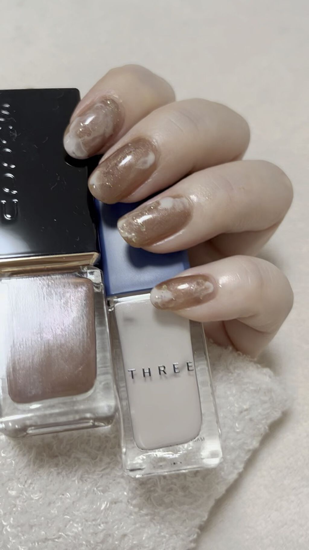 #セルフネイル,#マーブルネイルのネイルデザイン