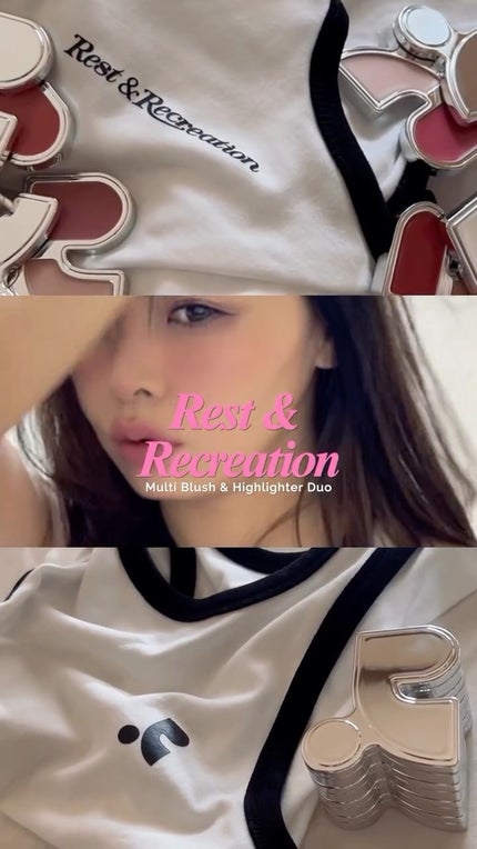 マルチブラッシュアンドハイライターデュオ/Rest & Recreation BEAUTY/ジェル・クリームチークの人気ショート動画
