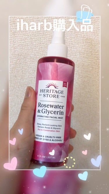 Rosewater & Glycerin/Heritage consumer products(海外)/化粧水の動画クチコミ2つ目