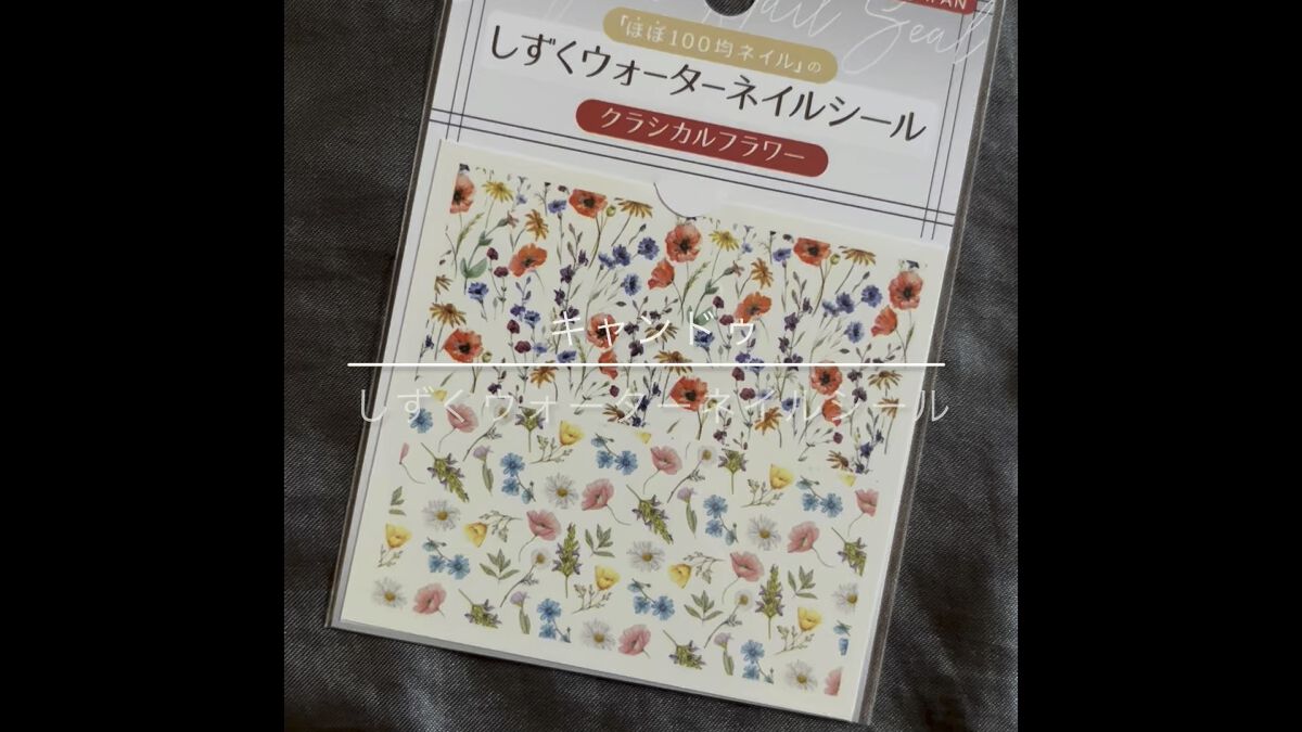 しずくウォーターネイルシール/キャンドゥ/ネイルシールの動画クチコミ3つ目
