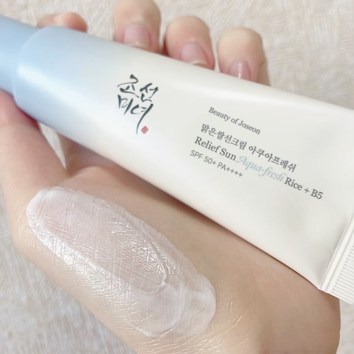 米アクアフレッシュサンクリーム/Beauty of Joseon/日焼け止めクリームの動画クチコミ4つ目