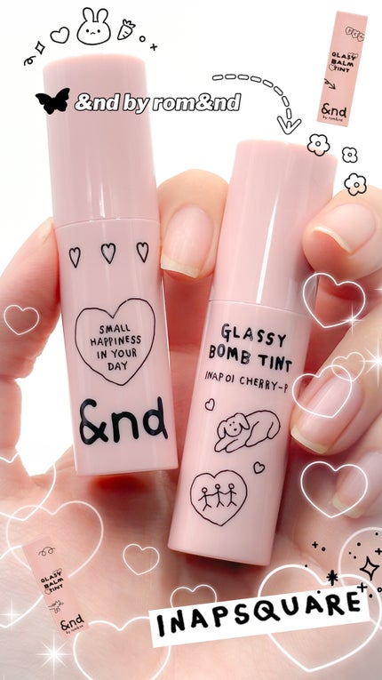 アンドバイロムアンド グラッシーボムティント/&nd by rom&nd/リップティントの人気ショート動画