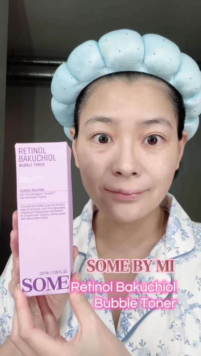 SOME BY MI レチノールバクチオールバブルトナーのクチコミ「泡＋トナーで使えるユニークなアイテム🫧  
一度肌になじませると、ふんわり弾けるバブルが気持ち.....」（1枚目）