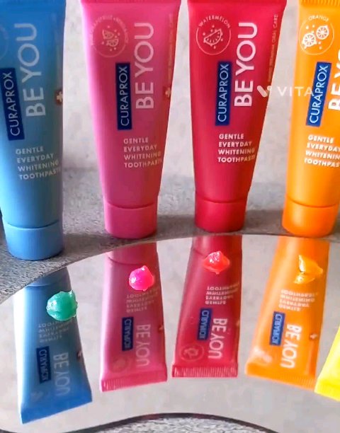 クラプロックスビーユー 歯ブラシ＋歯みがきパック　ピーチ＋アプリコット/CURAPROX/歯磨き粉を使ったクチコミ（1枚目）