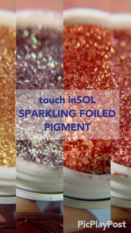 Metallist Sparkling Foiled Pigment/touch in SOL /単色アイシャドウを使ったクチコミ(1枚目)