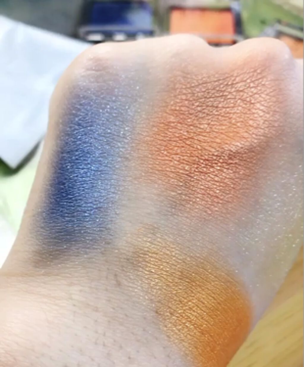 UR GLAM　POWDER EYESHADOW ブライトイエロー/U R GLAM/単色アイシャドウを使ったクチコミ（3枚目）