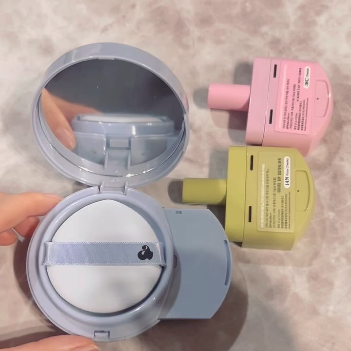 ベイブスキンベイビーブルークッション/unleashia/クッションファンデーションの動画クチコミ2つ目