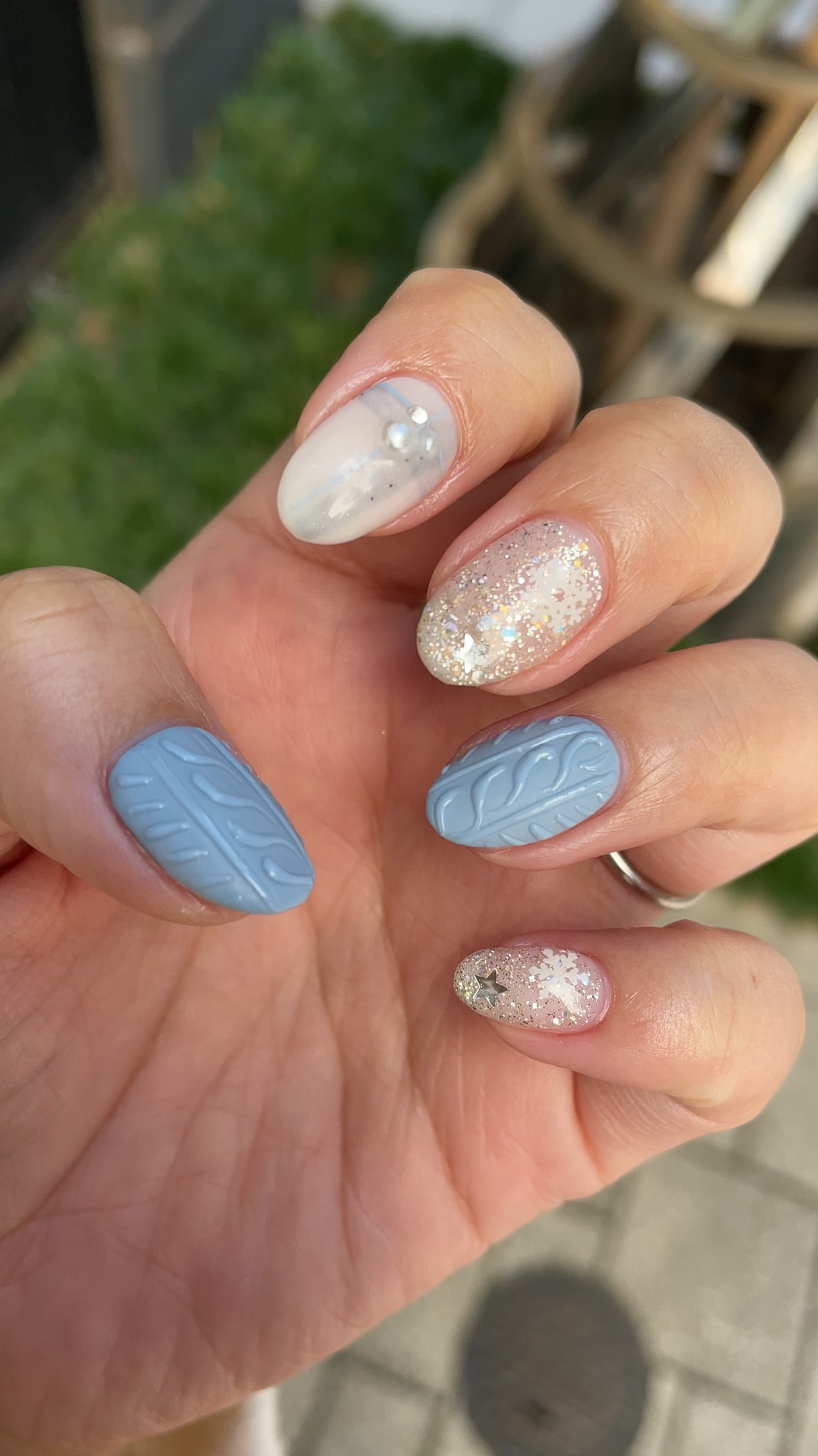 #ネイル,#ジェルネイル,#ニットネイル,#オフィスネイル,#ラメネイルのネイルデザイン