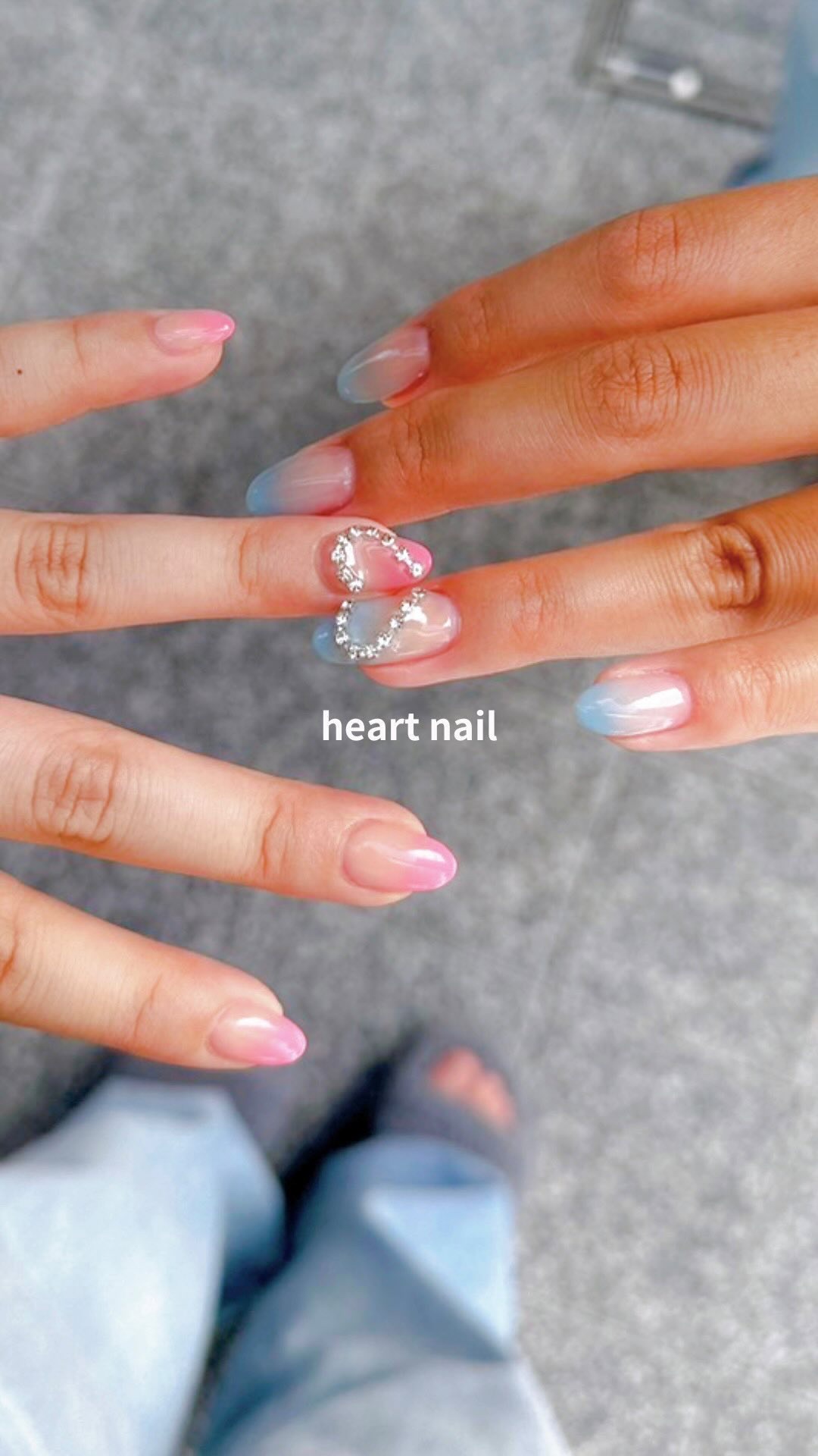#ハートネイルのネイルデザイン