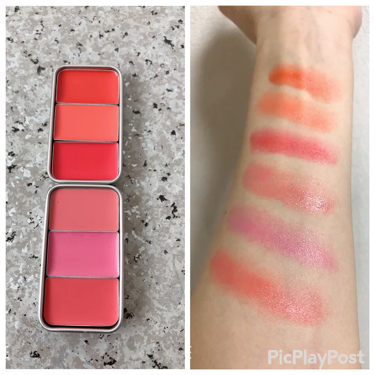 フレッシュフルーツ リップ＆チーク トリオ/SKINFOOD/ジェル・クリームチークの動画クチコミ1つ目