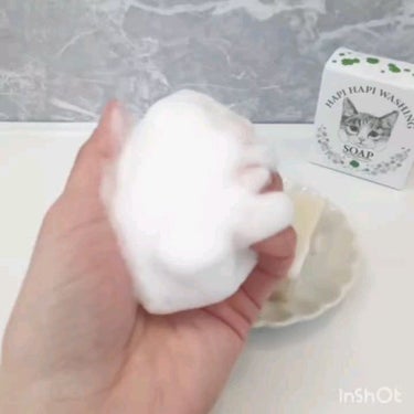 ハピハピ洗顔ソープ/The Elements/洗顔石鹸の動画クチコミ3つ目