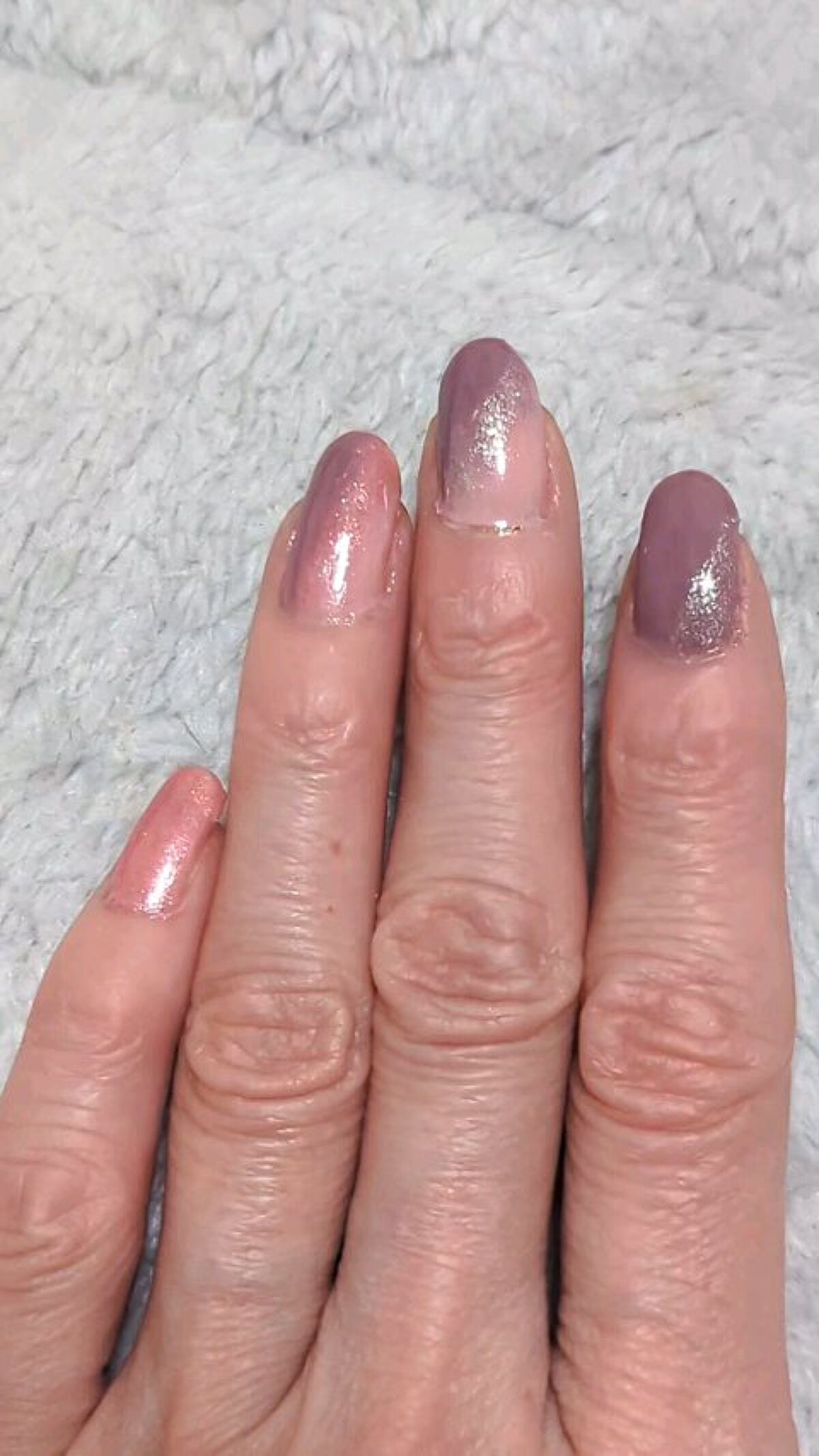 グロッシーコート ライラックピンク【旧】/スキューズミー/オールインワンネイルを使ったクチコミ（1枚目）