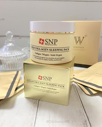 SNP ゴールド コラーゲン スリーピング パック/SNP/シートマスク・パックを使ったクチコミ(1枚目)