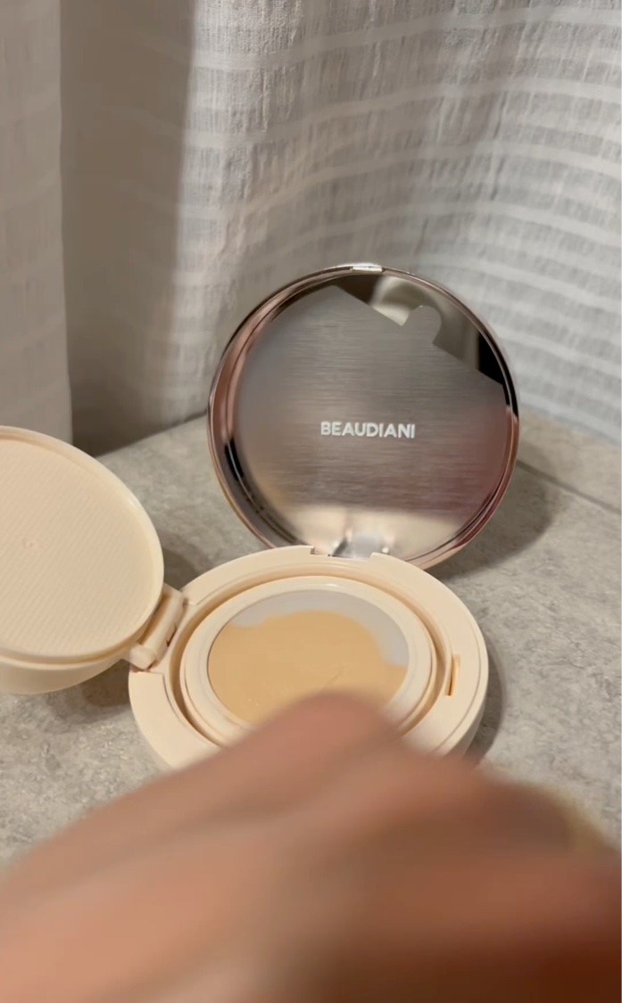 メッシュタイトアップクッション/BEAUDIANI/クッションファンデーションを使ったクチコミ（3枚目）