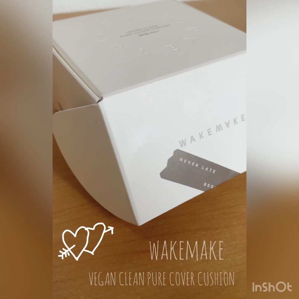 ビーガンクリーンピュアカバークッション/wakemake/クッションファンデーションを使ったクチコミ（1枚目）
