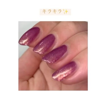 AC MAKEUP AC ネイルエナメル Mのクチコミ「\ゴールドラメ×パープル/

◯使用コスメ◯
セリア　ACネイルエナメル
050 ディープモー.....」（3枚目）